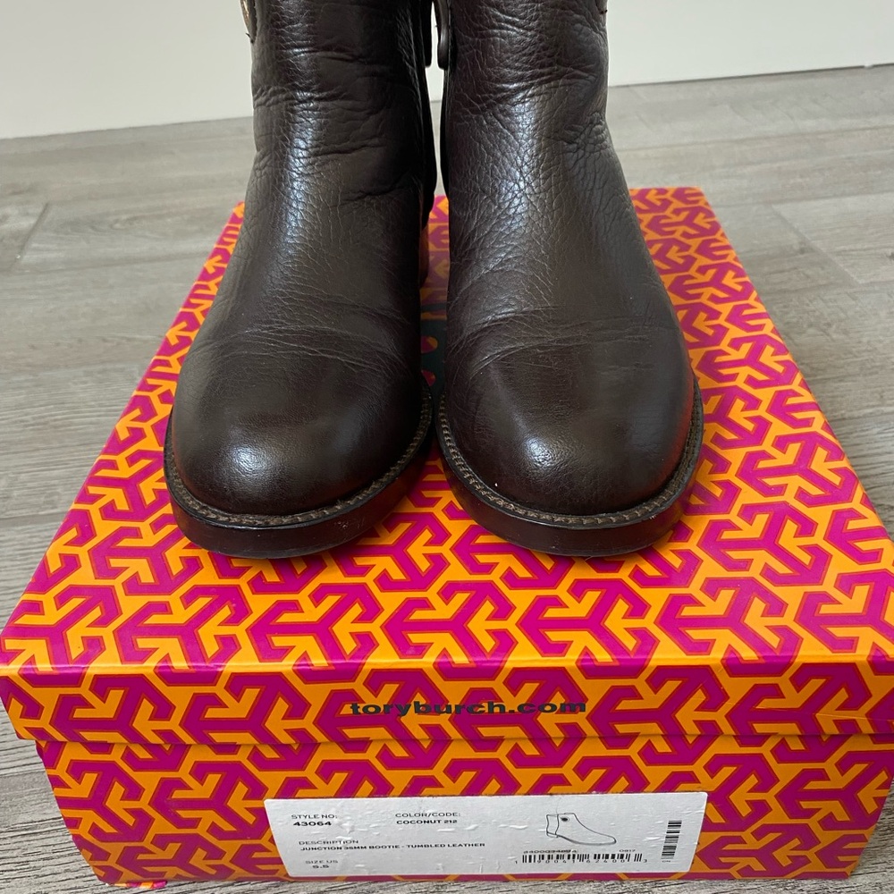 Tory Burch Women's Dark Brown Leather Boots
